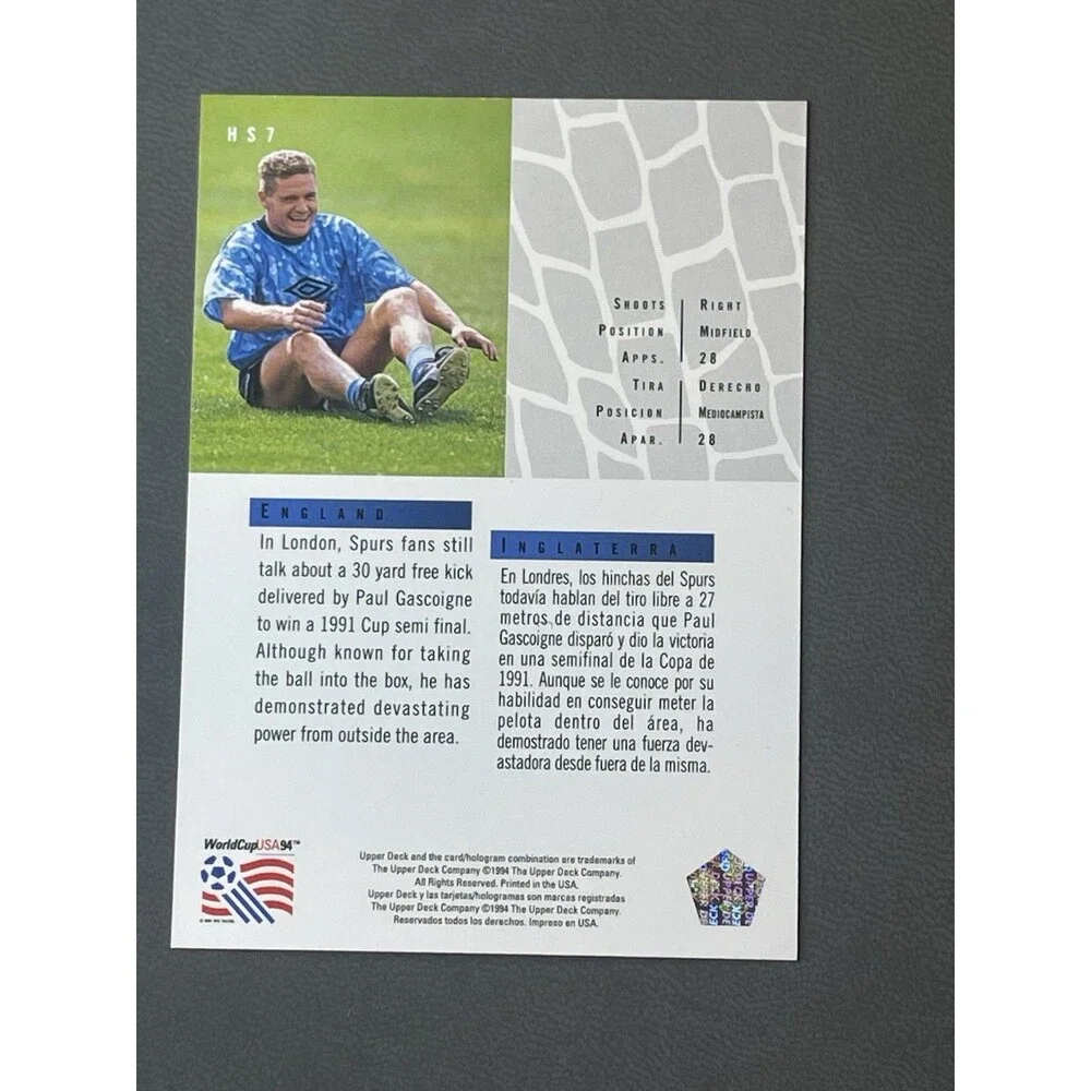 1994 Upper Deck World Cup English/Spanish Hot Shots Insert Set Baggio, Batistuta